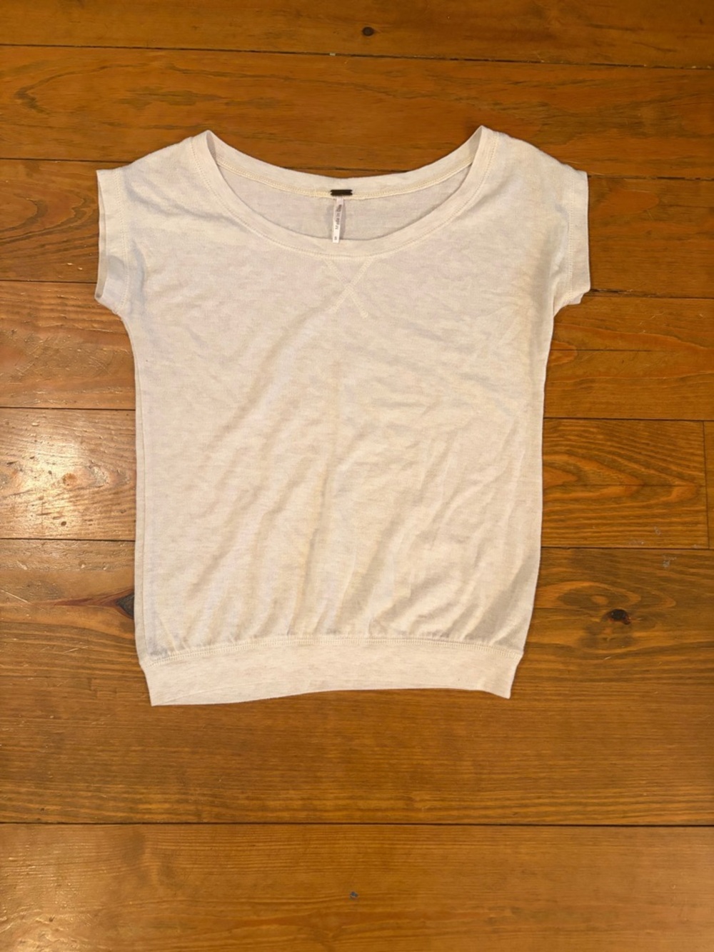 Poof! Cream Knit Scoop-Neck Top